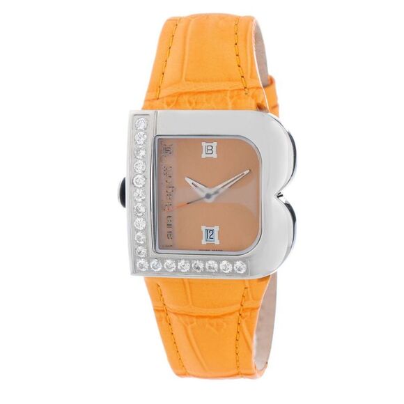 Laura Biagiotti Orange Leather Dress Women's Watch
